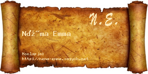 Néma Emma névjegykártya