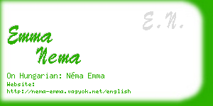 emma nema business card